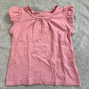 Baby GAP Like New Blush Rose Girls T-Shirt with Bubble Sleeves Sz 3T